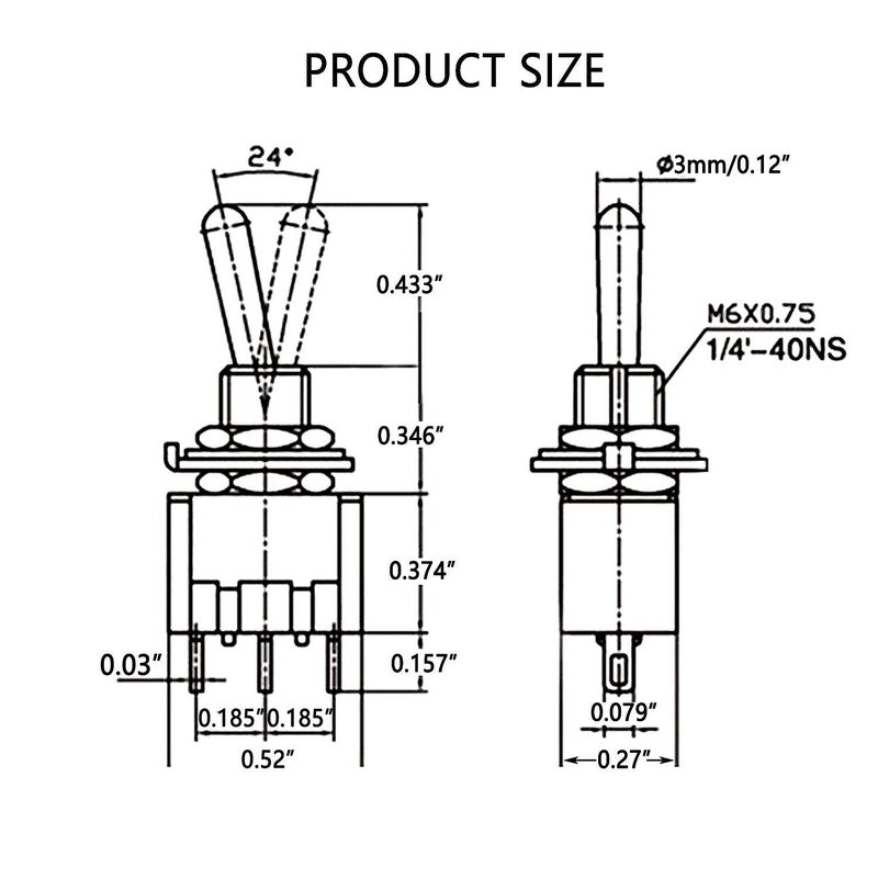 mxuteuk 8 قطع MTS-102 3 طرف 2 وضعية مفتاح تبديل مصغر صغير ON/ON 5A 120V 2A 250V - Image 2
