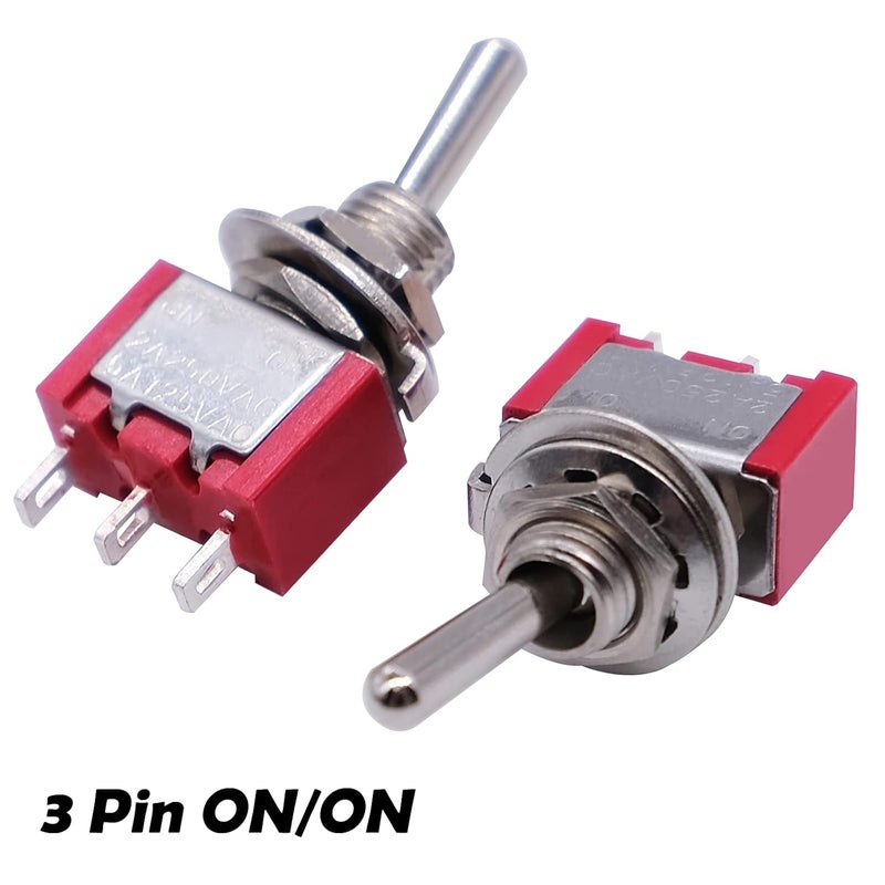 mxuteuk 8 قطع MTS-102 3 طرف 2 وضعية مفتاح تبديل مصغر صغير ON/ON 5A 120V 2A 250V - Image 4