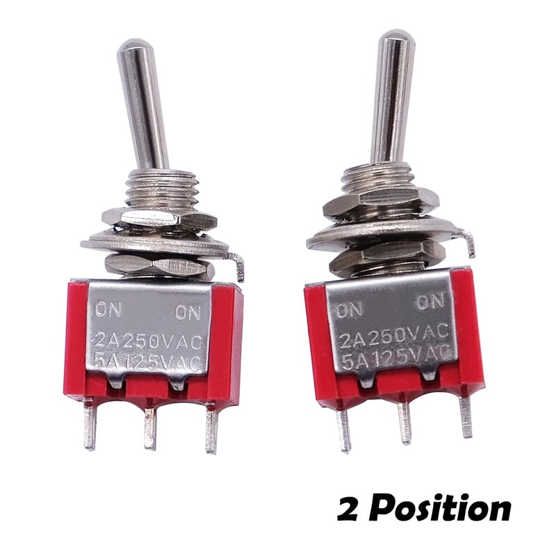 mxuteuk 8 قطع MTS-102 3 طرف 2 وضعية مفتاح تبديل مصغر صغير ON/ON 5A 120V 2A 250V - Image 3