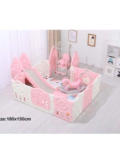 RBWTOYS مجموعة لعب متعددة الوظائف RBW 5 في 1، زحليقة 5 في 1، أرجوحة، متأرجحة، قفص لعب وسياج، سجادة لعب تشمل جميع أنواع أنشطة الأطفال، شريحة مريحة لسلامة الطفل، الحجم: 180 × 150 × 60 سم  - Image 2