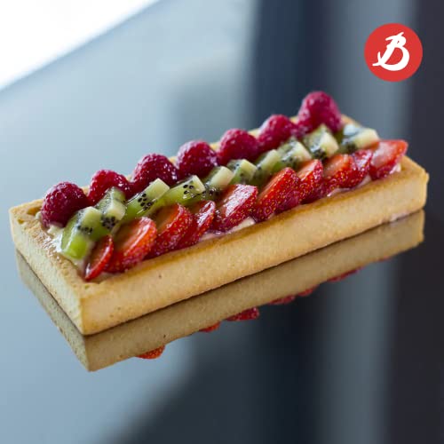 De Buyer Perforated Tart Ring, Rectangle, in Stainless Steel, 0.75-Inch high, 10" x 3" - Image 5