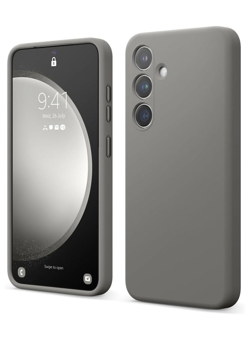 elago Liquid Silicone for Samsung Galaxy S24 case cover Full Body Screen Camera Protective, Shockproof, Slim, Anti-Scratch Soft Microfiber Lining - Midnight Grey - Image 1