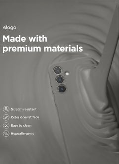 Elago elago Liquid Silicone for Samsung Galaxy S24 case cover Full Body Screen Camera Protective, Shockproof, Slim, Anti-Scratch Soft Microfiber Lining - Midnight Grey  - Image 2