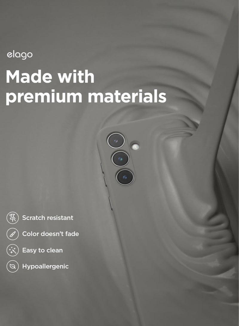 elago Liquid Silicone for Samsung Galaxy S24 case cover Full Body Screen Camera Protective, Shockproof, Slim, Anti-Scratch Soft Microfiber Lining - Midnight Grey - Image 2