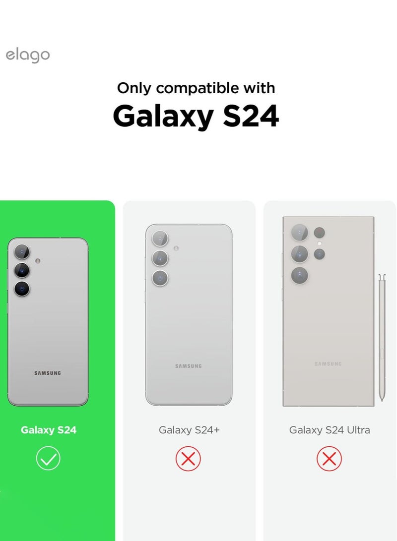 elago Liquid Silicone for Samsung Galaxy S24 case cover Full Body Screen Camera Protective, Shockproof, Slim, Anti-Scratch Soft Microfiber Lining - Midnight Grey - Image 5