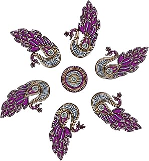 Aditri Creation Peacock Rangoli / Home Decor / Decoration /Gift for Home/Interior Handcrafted /Floor Stickers / Wall - Image 1
