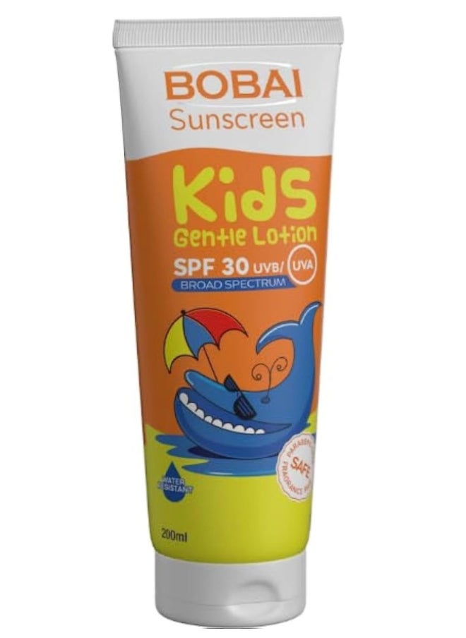 Sunscreen Lotion Kids SPF 30  – (200 ml) | Gentle, Water-Resistant & Hypoallergenic | UVA/UVB Protection for Soft Skin