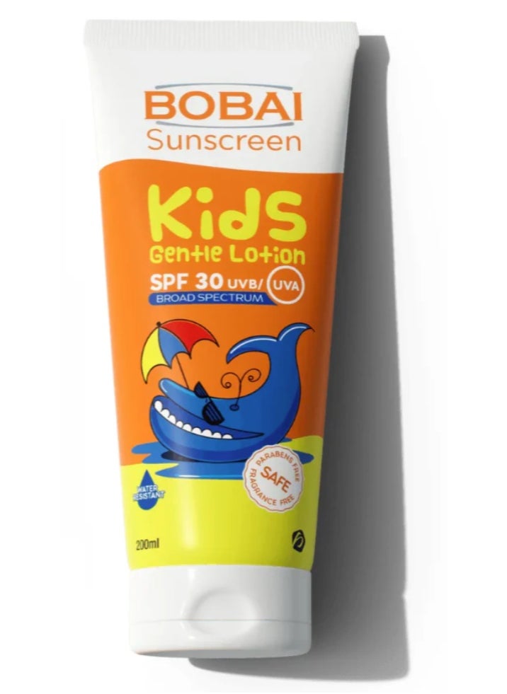 Sunscreen Lotion Kids SPF 30  – (200 ml) | Gentle, Water-Resistant & Hypoallergenic | UVA/UVB Protection for Soft Skin