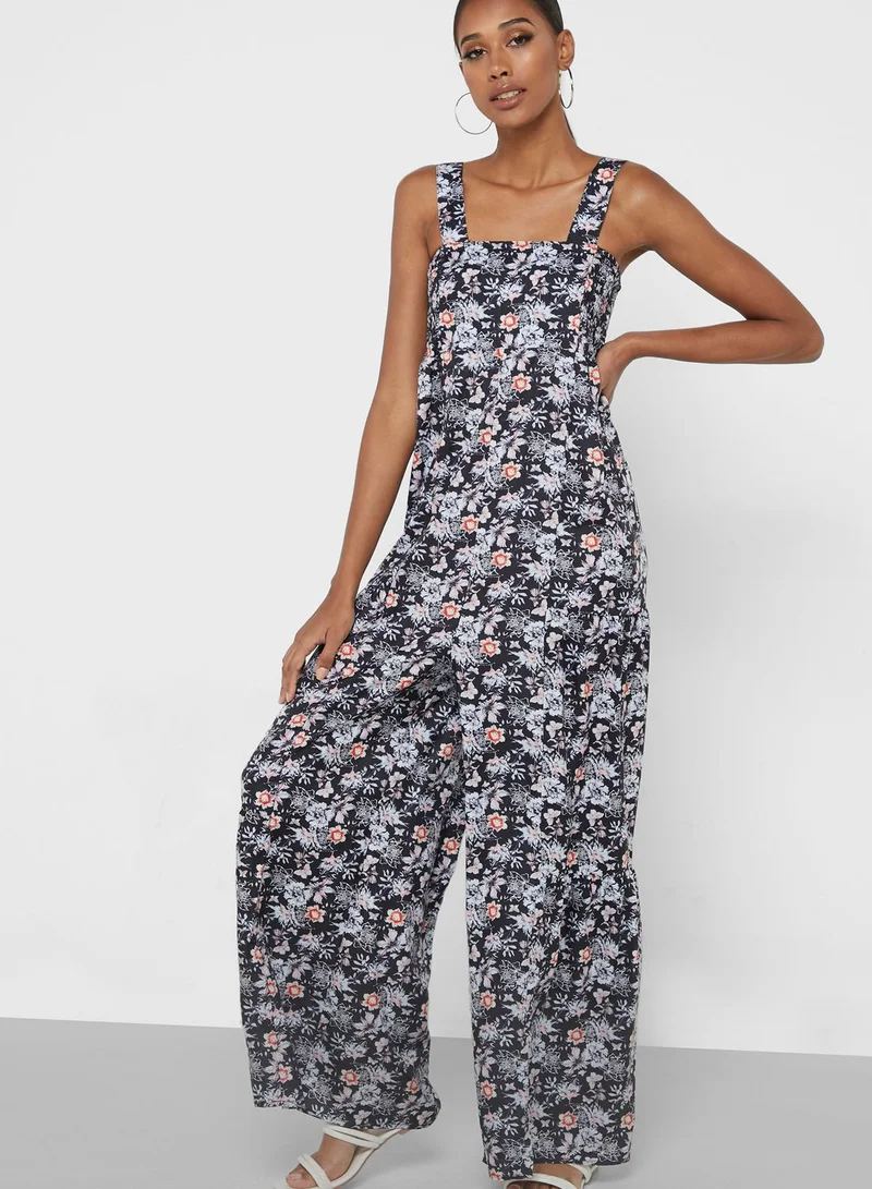 ELLA Printed Square Neck Jumpsuit