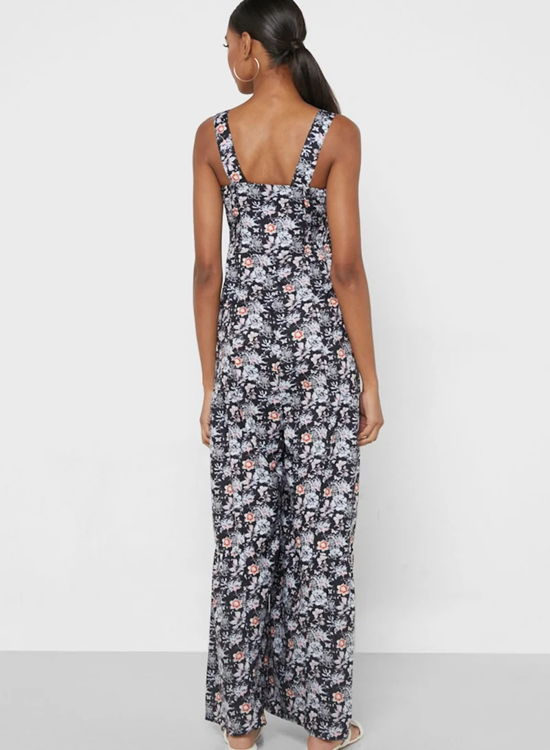 ELLA Printed Square Neck Jumpsuit