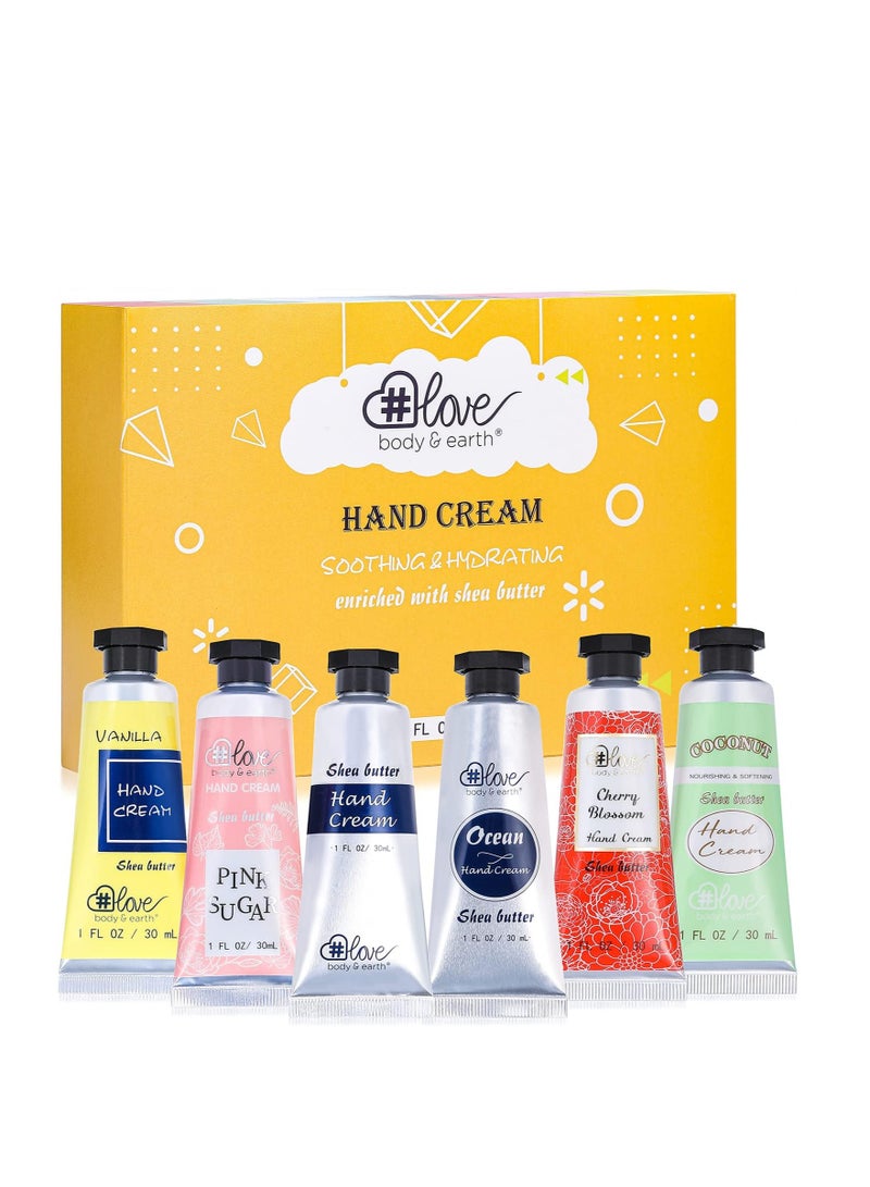 BODY & EARTH Hand Lotion Set, Hand Cream for Women, Lotion Gift Set, Pack of 6 Hand Cream Gift Sets, Holiday Gift for Mother's Day  - Image 1