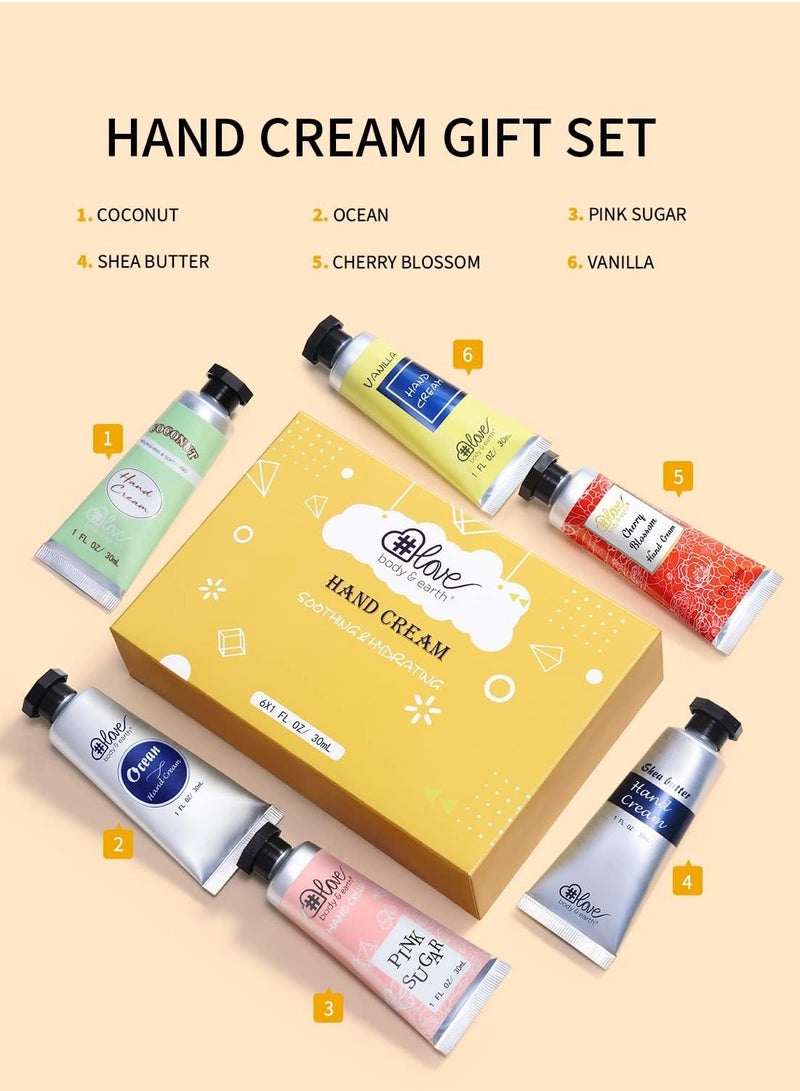 BODY & EARTH Hand Lotion Set, Hand Cream for Women, Lotion Gift Set, Pack of 6 Hand Cream Gift Sets, Holiday Gift for Mother's Day  - Image 2