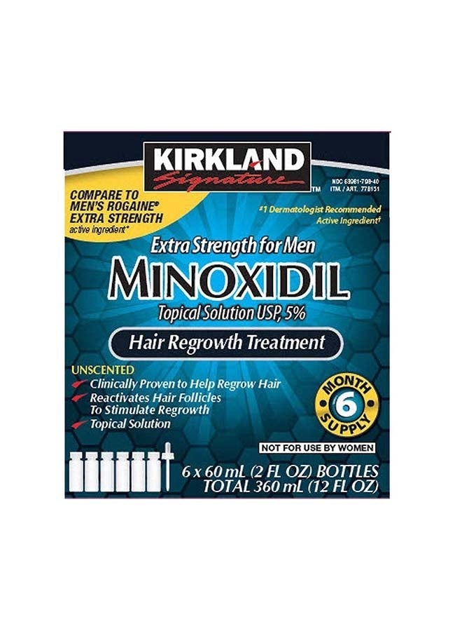 6-Piece Minoxidil Hair Regrowth Treatment