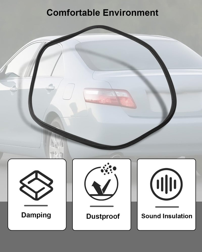 ULZOZN Rear Trunk Lid Weatherstrip Seal Fit for Toyota Camry 2007-2016 RAV4 2009-2014, Rubber Rear Trunk Sealing Strip Replace 64461-06060 64461-33070 - Image 3