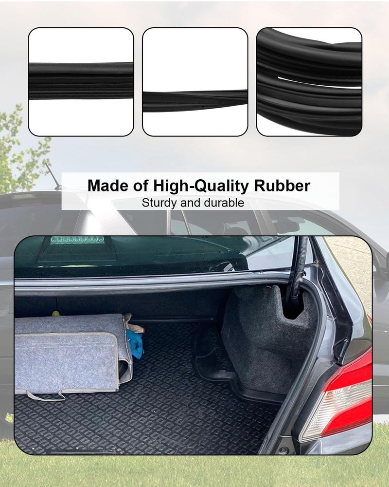 ULZOZN Rear Trunk Lid Weatherstrip Seal Fit for Toyota Camry 2007-2016 RAV4 2009-2014, Rubber Rear Trunk Sealing Strip Replace 64461-06060 64461-33070 - Image 2