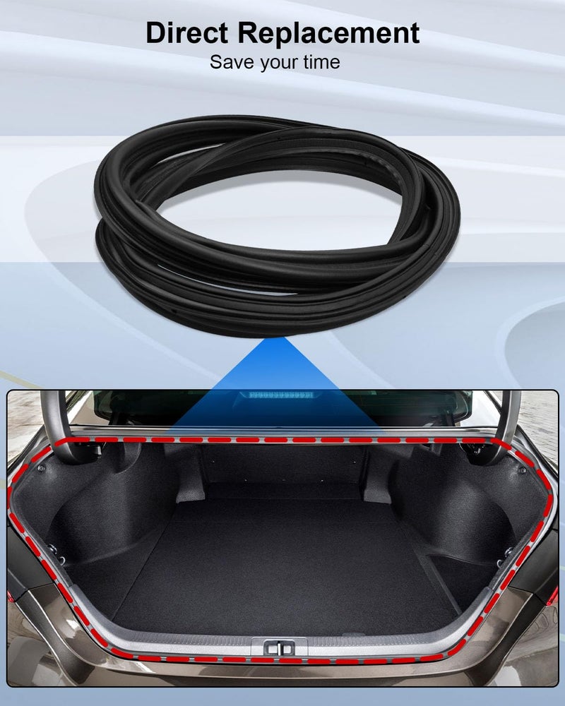 ULZOZN Rear Trunk Lid Weatherstrip Seal Fit for Toyota Camry 2007-2016 RAV4 2009-2014, Rubber Rear Trunk Sealing Strip Replace 64461-06060 64461-33070 - Image 5