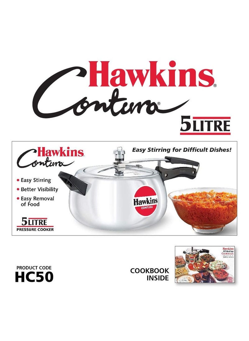 Hawkins Hawkins Contura Aluminium Inner Lid Pressure Cooker 5 Litre Silver  - Image 3