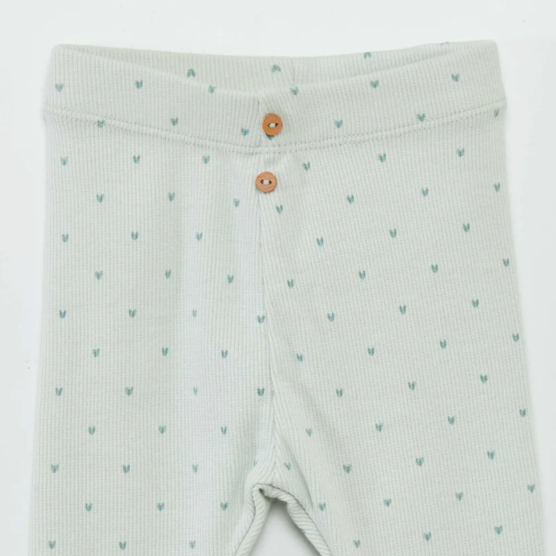 Kiabi Long Patterned Leggings Green