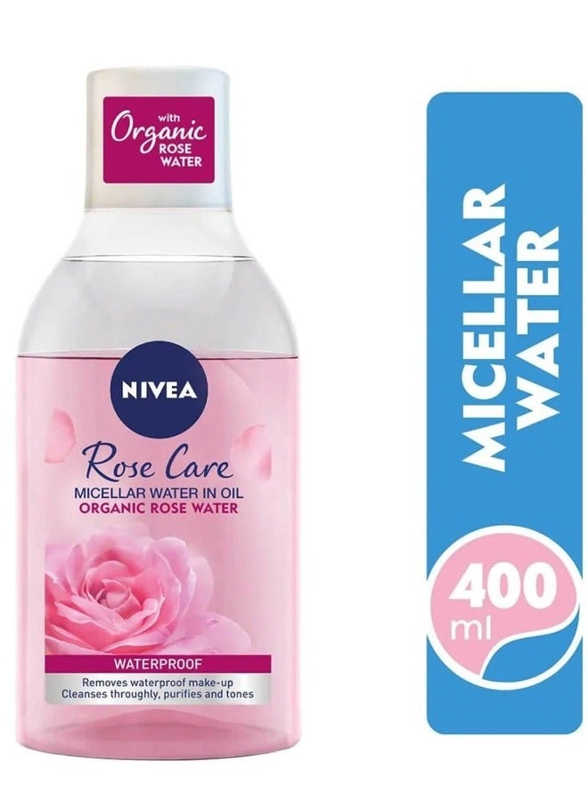 Nivea Micellar Organic Rose Water Makeup Remover 400 ml  - Image 2