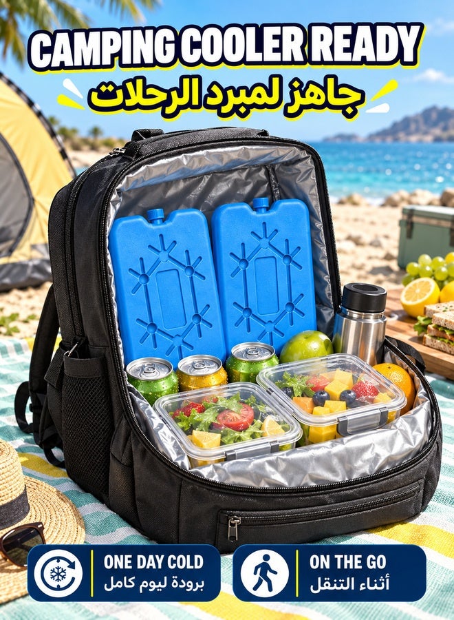 والالا 4 قطع من عبوات الثلج القابلة لإعادة الاستخدام لصندوق الغداء وحزم الفريزر طويلة الأمد للمبردات وحقيبة التبريد للعمل والمدرسة والنزهات والتخييم والحفاظ على الطعام طازجًا وخفيف الوزن لسهولة الحمل - Image 5