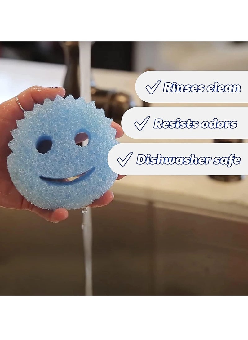 Scrub Daddy Scrub Daddy Flextexture All Purpose Scrubber, Scratch Free, Resist Odors, Resist Stains, Soft in Warn & Firm in Cold Water, Assorted, 8 Count  - Image 4