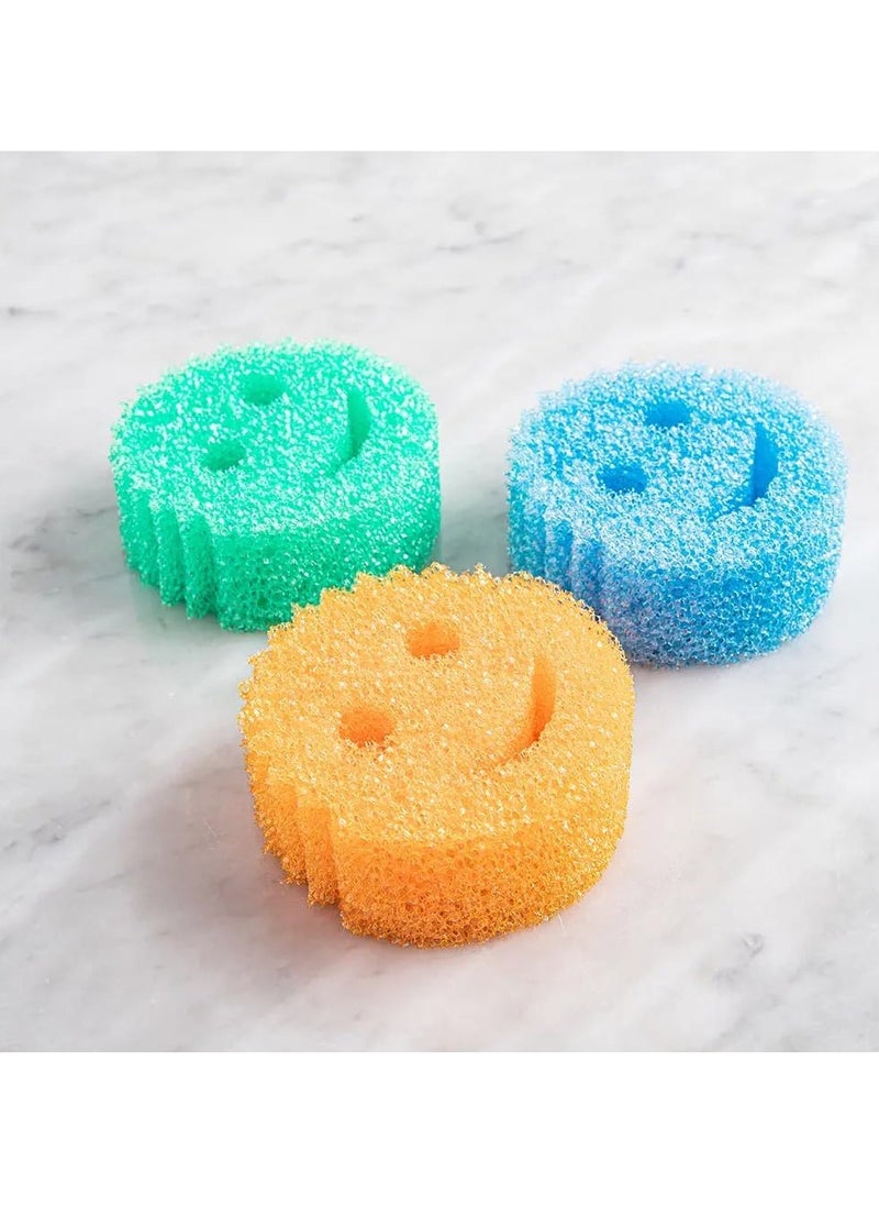 Scrub Daddy Scrub Daddy Flextexture All Purpose Scrubber, Scratch Free, Resist Odors, Resist Stains, Soft in Warn & Firm in Cold Water, Assorted, 8 Count  - Image 2