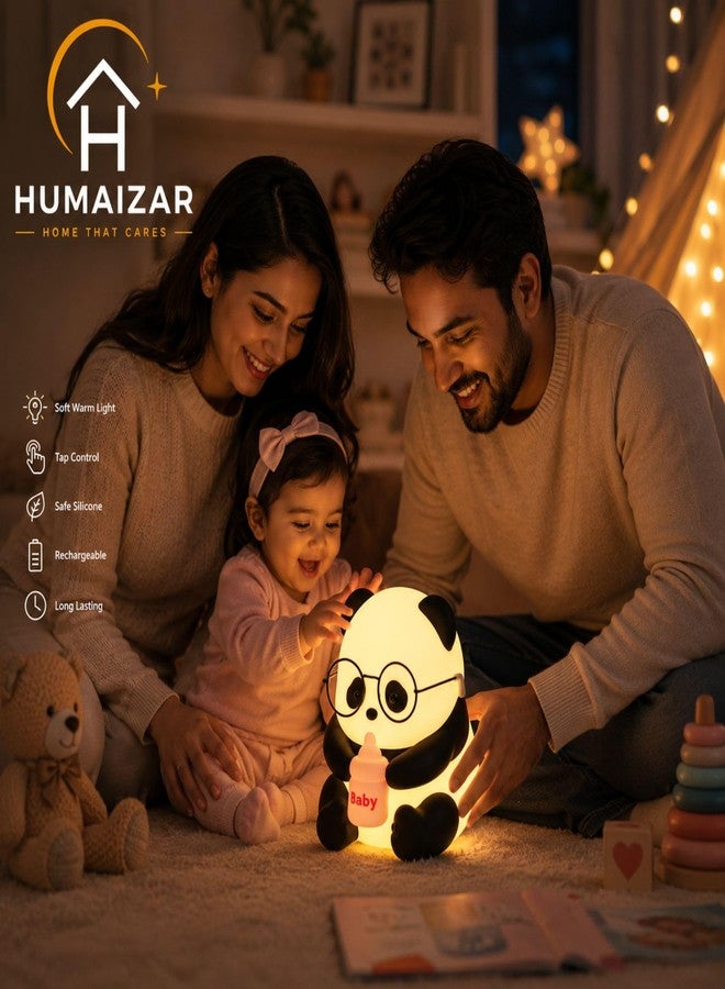 HUMAIZAR Baby Panda Night Lamp, Rechargeable 7-Colour Touch Light - Image 3
