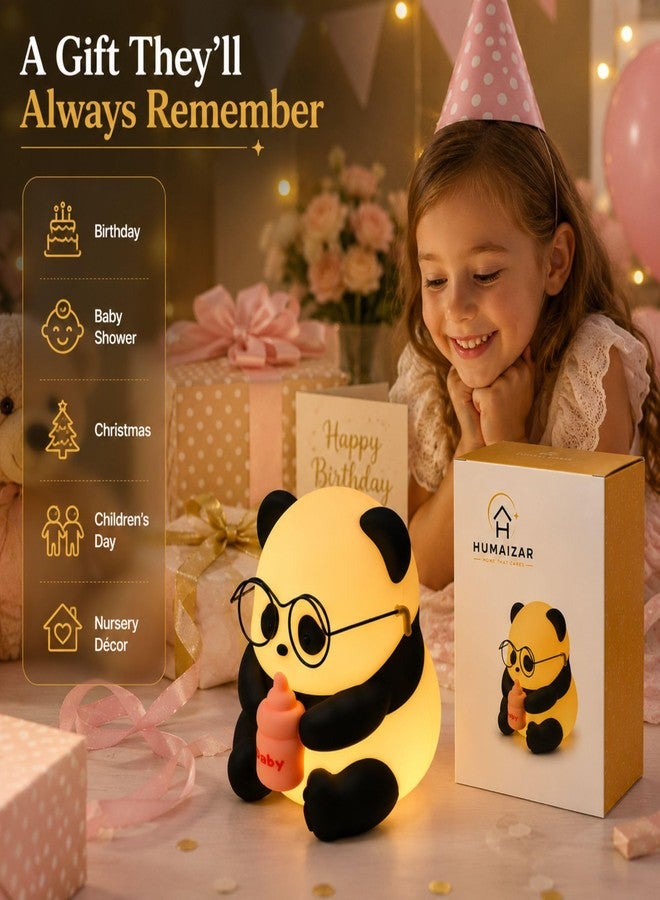 HUMAIZAR Baby Panda Night Lamp, Rechargeable 7-Colour Touch Light - Image 2