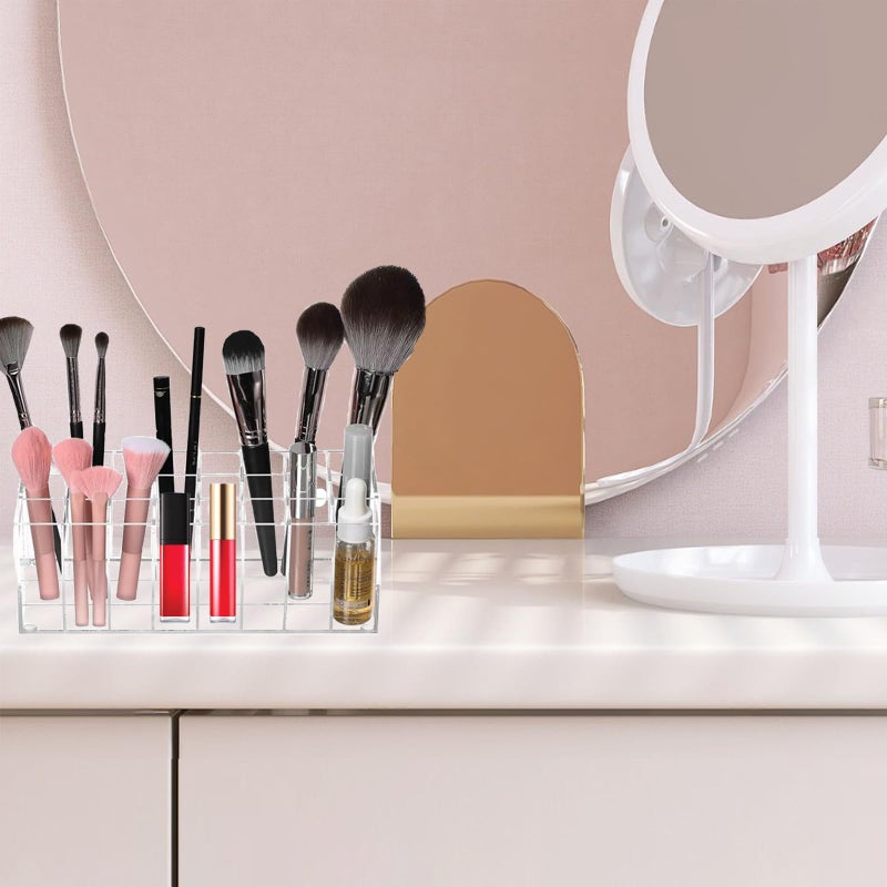 Dmopipp Lipstick Organizer 24 Slot Lipstick Holder Display Rack Small Clear Plastic Compact Lip Gloss Perfume Sample Mascara Holder - Image 3