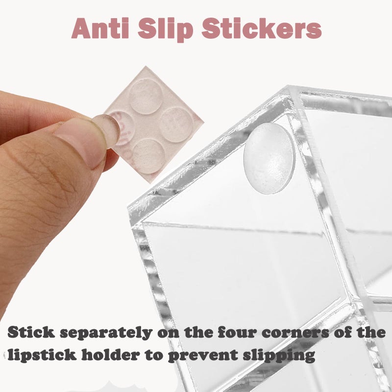 Dmopipp Lipstick Organizer 24 Slot Lipstick Holder Display Rack Small Clear Plastic Compact Lip Gloss Perfume Sample Mascara Holder - Image 4