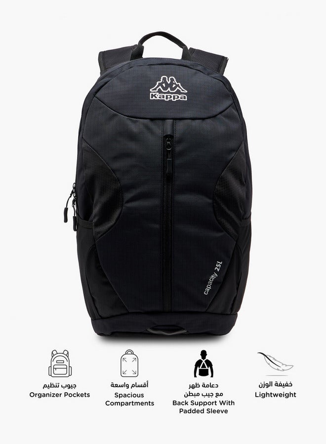 كابا حقيبة ظهر بطبعة شعار مع أحزمة قابلة للتعديل وإغلاق بسحاب - Image 4