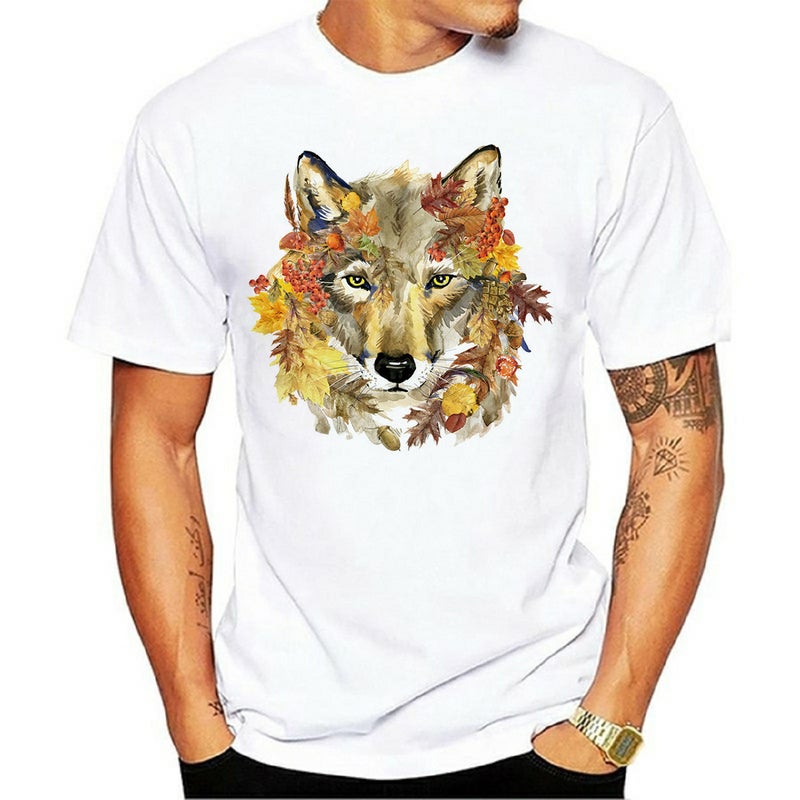 2024 Independent Wish Animal Head Print Round Neck Short Sleeve T-Shirt - Image 5