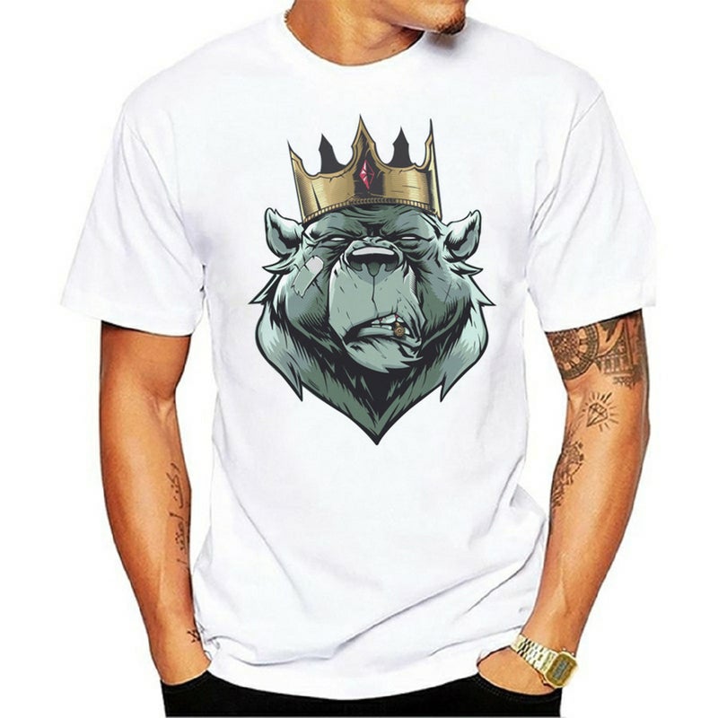 2024 Independent Wish Animal Head Print Round Neck Short Sleeve T-Shirt - Image 3