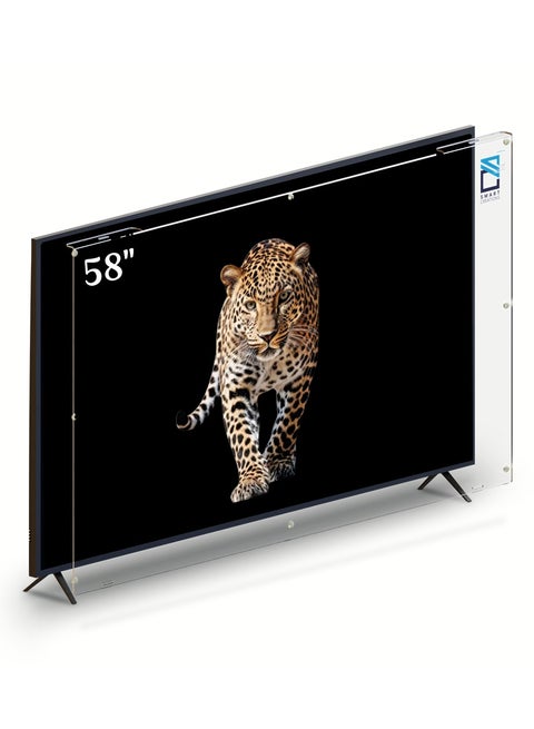 58 Inch TV Screen Protector, Shatterproof, High Quality, Anti-Blue Ray, Eye Protector, Removable, Waterproof