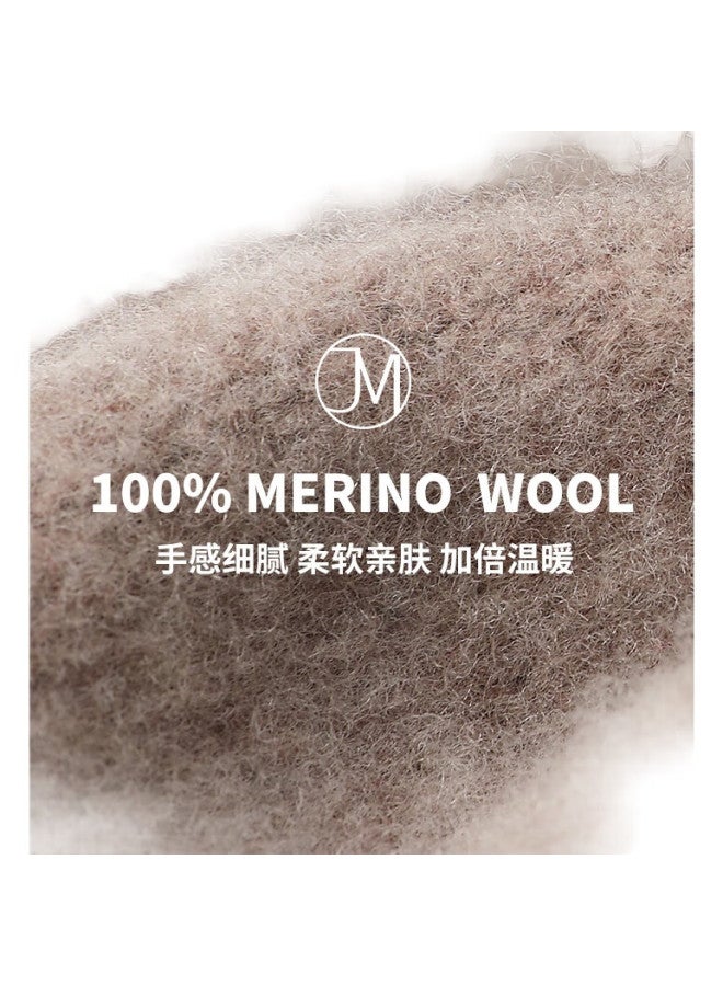 JIUMU Pure Wool Women'S Beret Warm Hat, Versatile Autumn And Winter Ladies' Painter'S Hat, Winter Girls' Beige Hat - Image 1