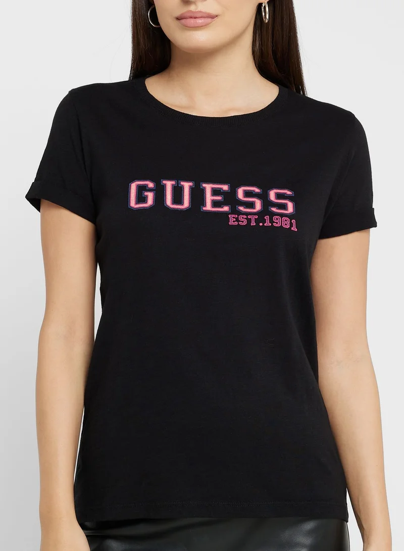 GUESS Graphic Crew Neck T-Shirt