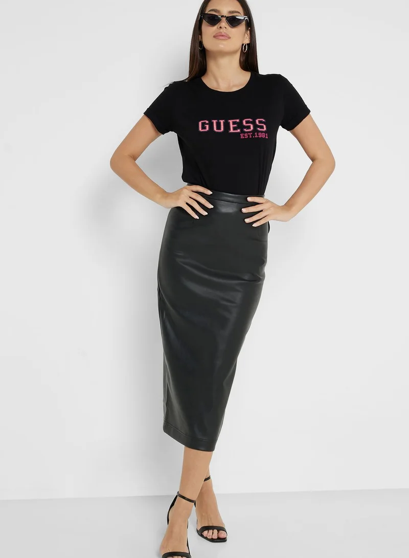 GUESS Graphic Crew Neck T-Shirt