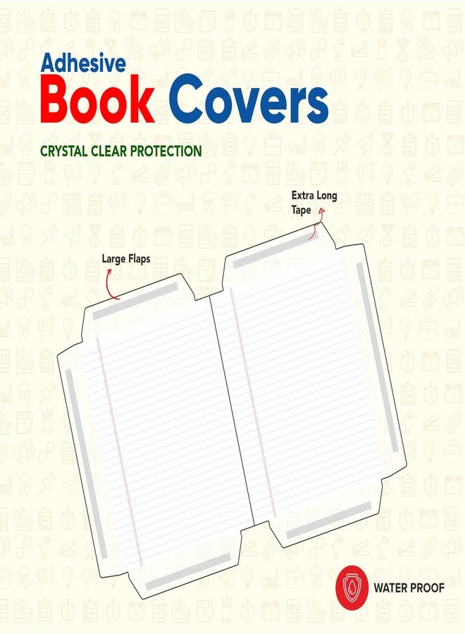 SOLO Self-Adhesive Book Cover Sheets | Ultra Clear Protective Cover | Strong Adhesive Tape | Easy Peel & Stick | Pack of 20 | Crystal Clear Protection for Books (Transparent, 21 x 29.6 cm) - Image 2