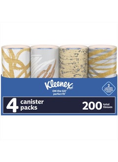 Kleenex Perfect Fit Facial Tissues, Car Tissues, 50 Tissues per Canister, 4 Count(Canisters)  - Image 1