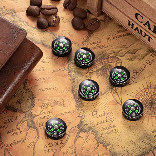 BBTO 200 Pieces Button Compass Mini Black Survival Compass Oil Filled Compass for Camping Hiking Boating Touring - Image 5