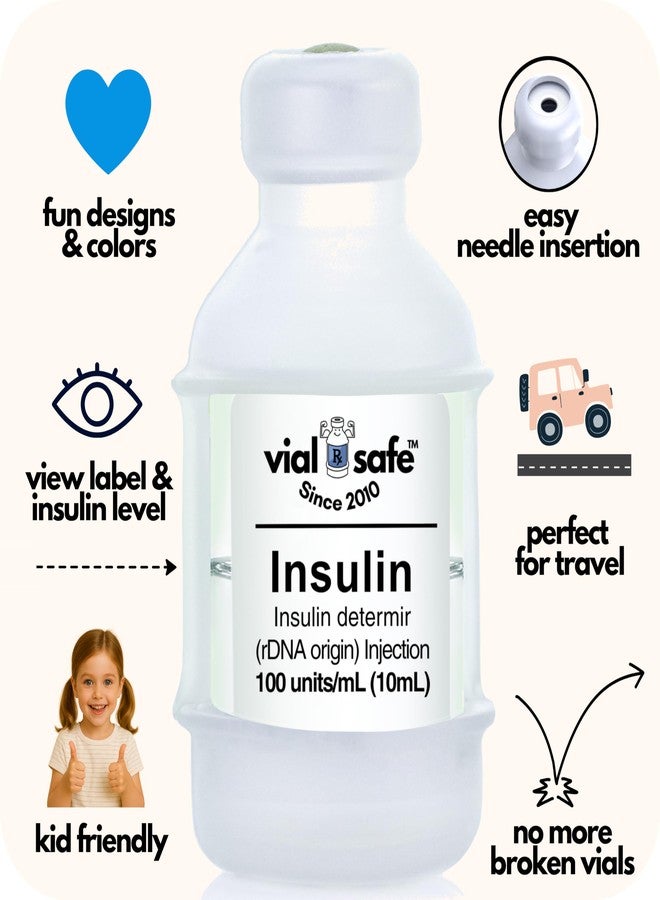 VIAL SAFE™ | Insulin Vial Protector Case | Secure Insulin Bottle Protector & Cover for 10mL Vials | Fits Humalog, Humulin, NovoLog, NovoRapid, Novolin | 2-Pack | Clear - Image 5