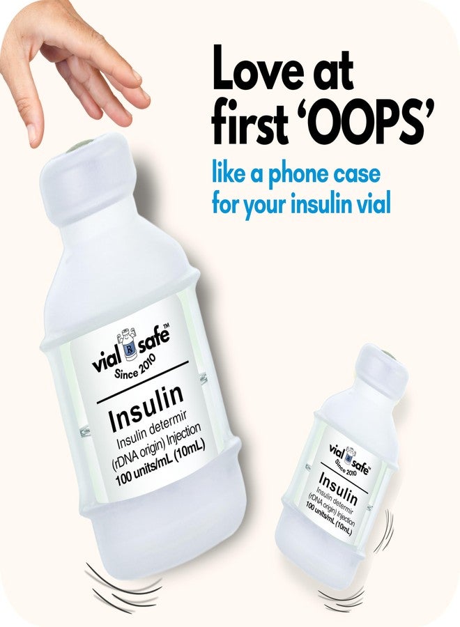 VIAL SAFE™ | Insulin Vial Protector Case | Secure Insulin Bottle Protector & Cover for 10mL Vials | Fits Humalog, Humulin, NovoLog, NovoRapid, Novolin | 2-Pack | Clear - Image 3