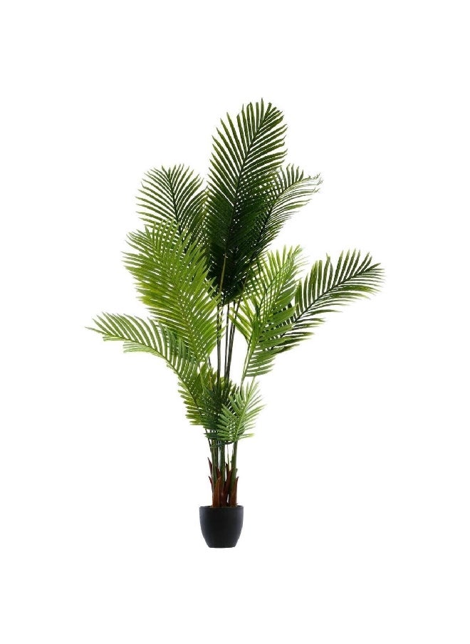 atmosphera Easy Maintenance Realistic Looking Decorative Artificial Palm Tree with Pot Green and Black 170 cm 145001  - Image 1