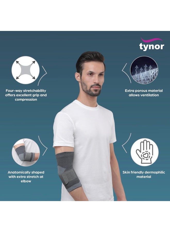 Tynor Elbow Support, Grey, Large, 1 Unit - Image 2