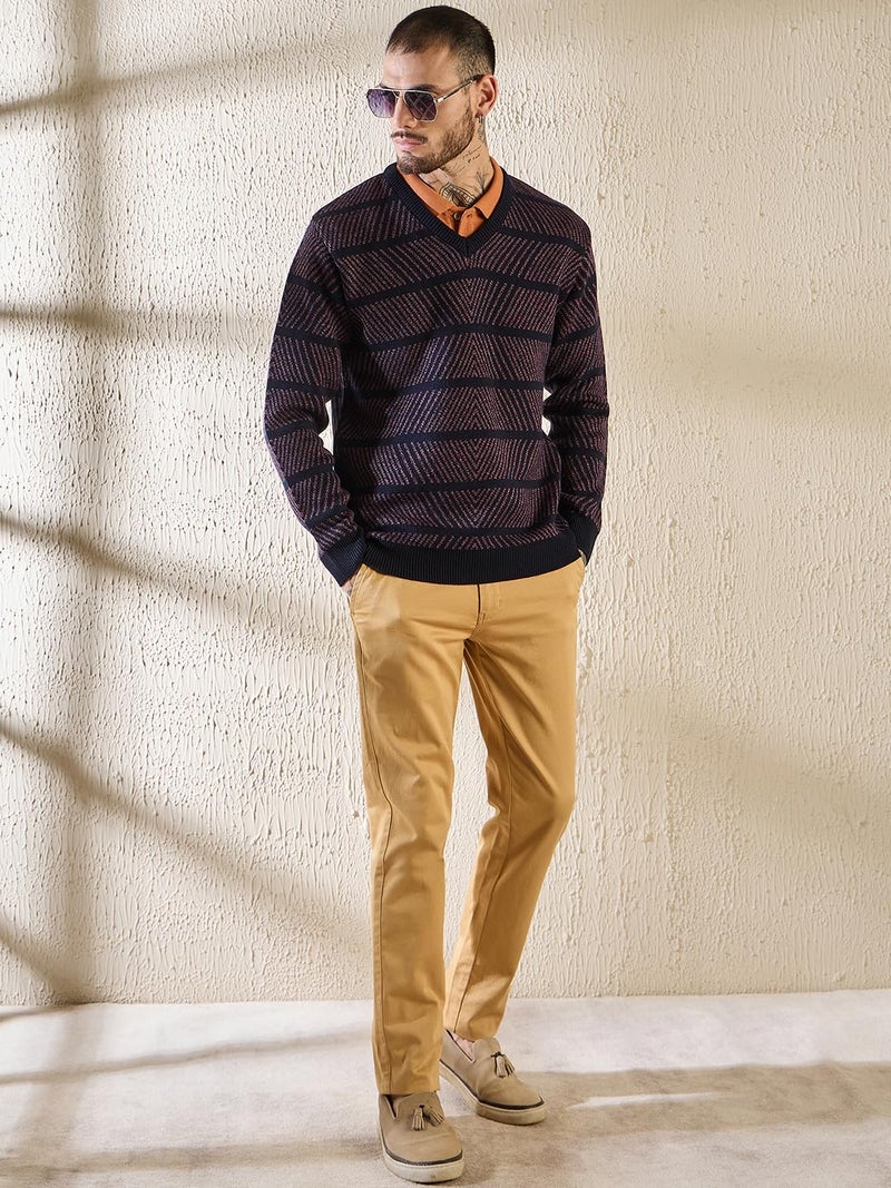 Pivl Men's Winter Sweaters_Trendy, Warmth_Navy_L - Image 5