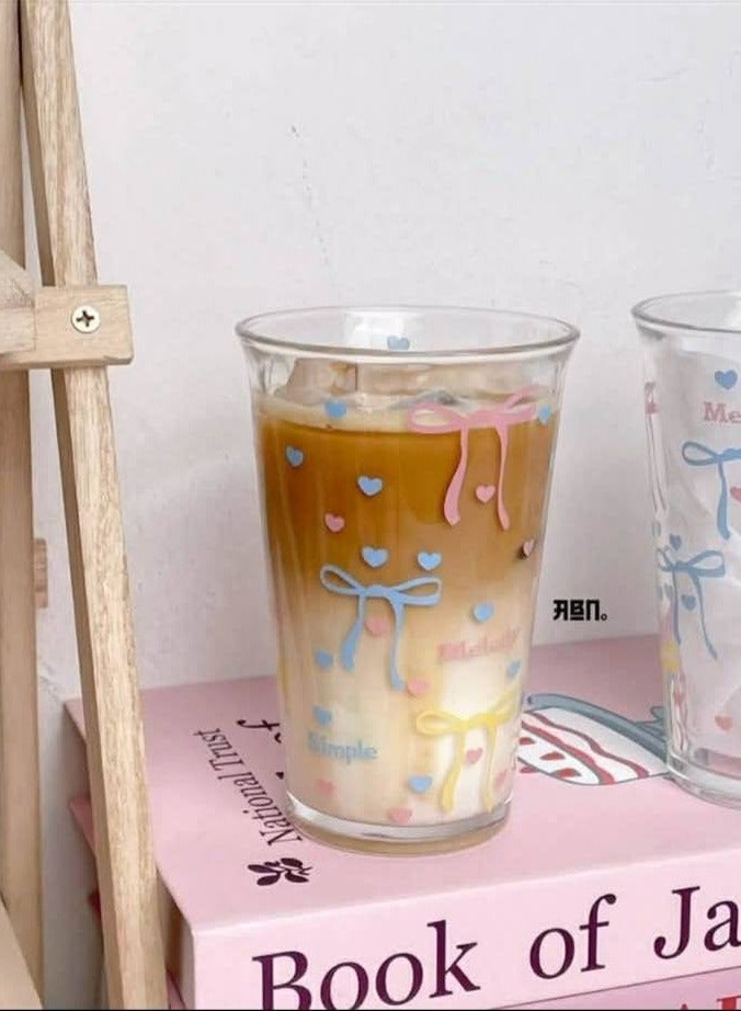 380ml Bow Pattern Coffee, Juice & Matcha Mug - Image 2