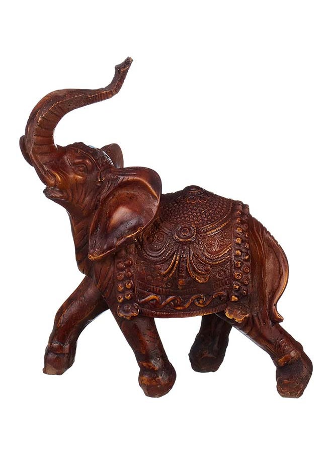 Generic Hsg Poly Elephant Decorative Statue - Brown 