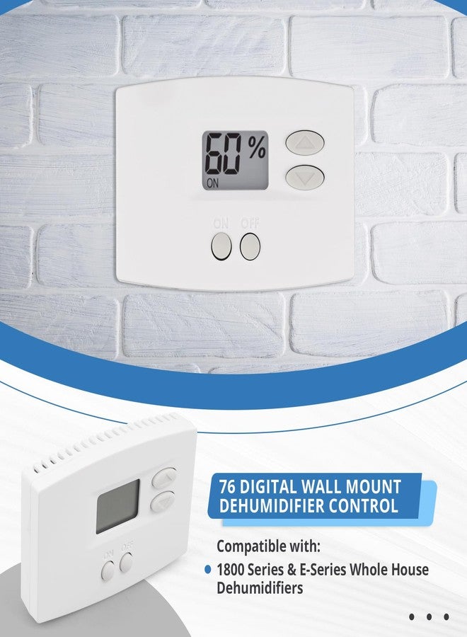 EXARRNX 76 Digital Wall Mount Dehumidifier Control Compatible with 1800 Series & E-Series Whole House Dehumidifiers, Wall Mounted 24V AC Thermostat & Humidistat - Image 2