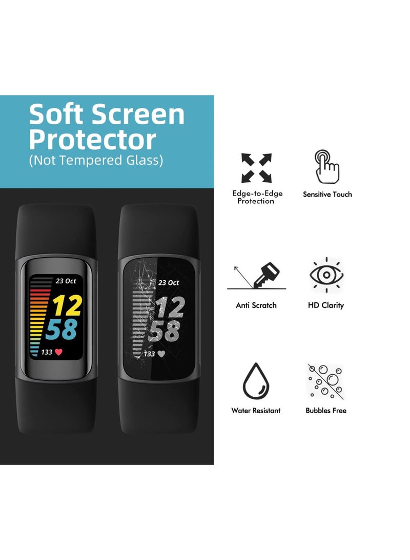 Screen Protector Compatible with Fitbit Charge 5 3D Full Coverage Screen Protector Cover Film Accessories Anti Scratch  - Image 5