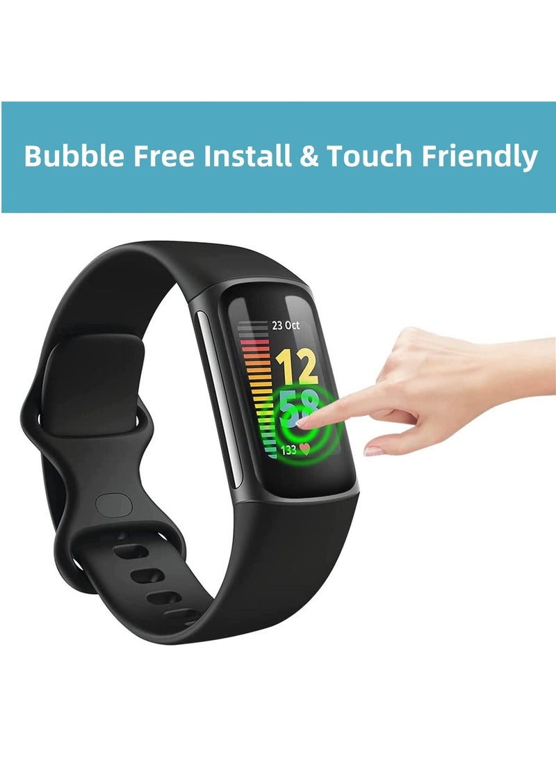 Screen Protector Compatible with Fitbit Charge 5 3D Full Coverage Screen Protector Cover Film Accessories Anti Scratch  - Image 2
